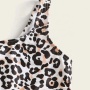 2021 fashionable two piece one shoulder leopard print swimwear