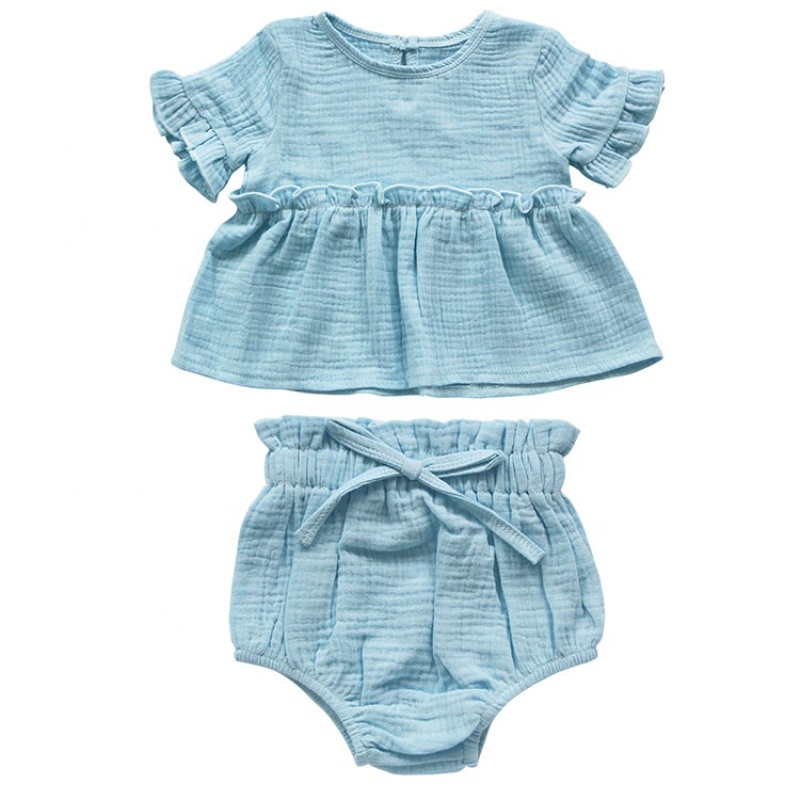Baby Girl Soft Cotton Top With Bloomer Clothing Set 