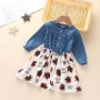 2021 factory baby cute trendy denim skirt baby    baby clothes