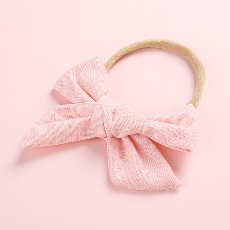 0-4 Year Unisex  Baby Girl  Hair Accessories Handmade Bow Nylon Hair Band For Children