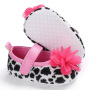 Promotional Korea Style Fancy Leopard Print Baby Toddlers Girls Shoes for Autumn and Spring