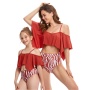 Wholesale fashion high waisted kids designer swimsuit women