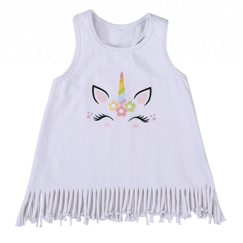 2019 Wholesale Baby Girl Clothes  Party Long Sleeve Girl Top  Toddler Ruffle Girl Unicorn shirt