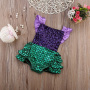 Wholesale European Designer Fashionable Clothes Baby mermaid Prints Happy Clothing Bulk for Girl of 2 6 Years