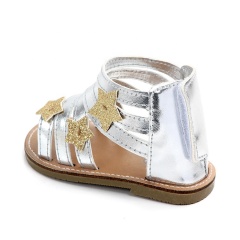 Wholesale bling sequins  infant girl shoes ankle-wrap sandals