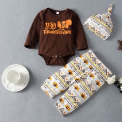 2021 cotton long sleeve summer 0-2 years baby boy girl romper clothes set