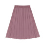 Factory price elasticized waist lightweight pure color long spring kids pleated skirt