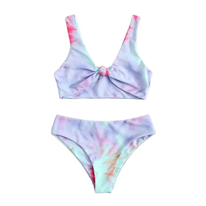 2021 boutique breathable little girl one shoulder sexy bikini