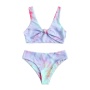 2021 boutique breathable little girl one shoulder sexy bikini