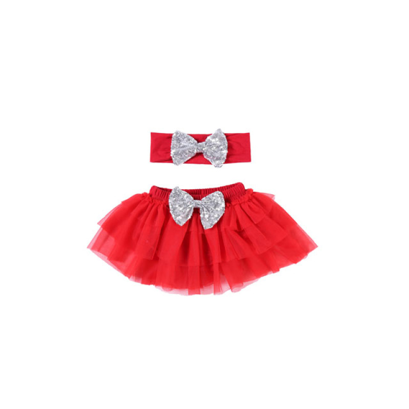 2018 New Fashion Summer Style Girl Wholesale Cheap Tutu Skirt With Bow Knot Headband
