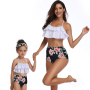 Wholesale fashion high waisted kids designer swimsuit women