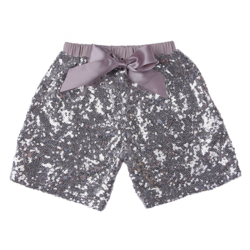 Factory Directly Sales Baby Sequin Shorts With Bow in Yiwu
