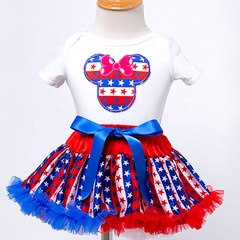 High quality usa 4th of July shoes headband romper tutus set