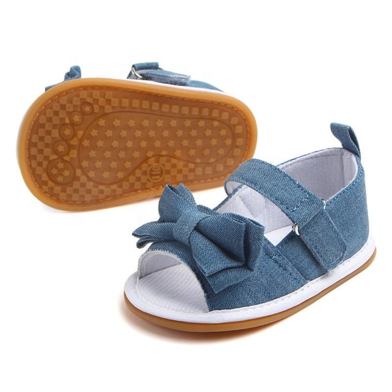 2021 designer cute white flower embroidered baby princess shoes