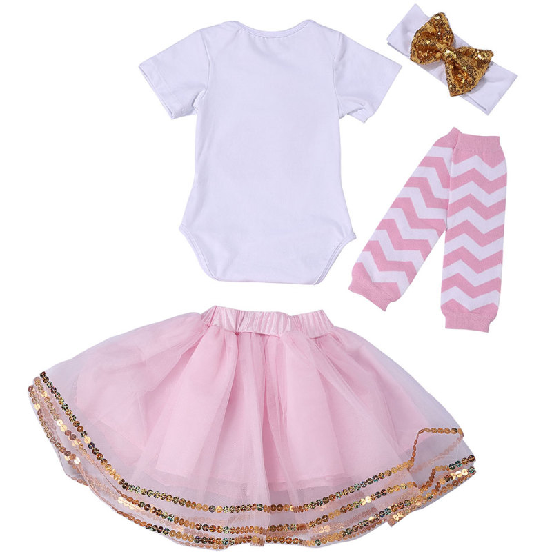 2019 Easter Day Baby Girls Bunny printed Outfit tutu skirt set
