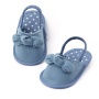New design customized slide-on solid color bow sandals