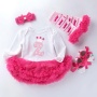 Factory Direct Sale Little Baby Girl Long Sleeve Birthday Clothing Set