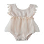 2019 Wholesale  fall  baby girl grown cotton lace  ruffle body romper