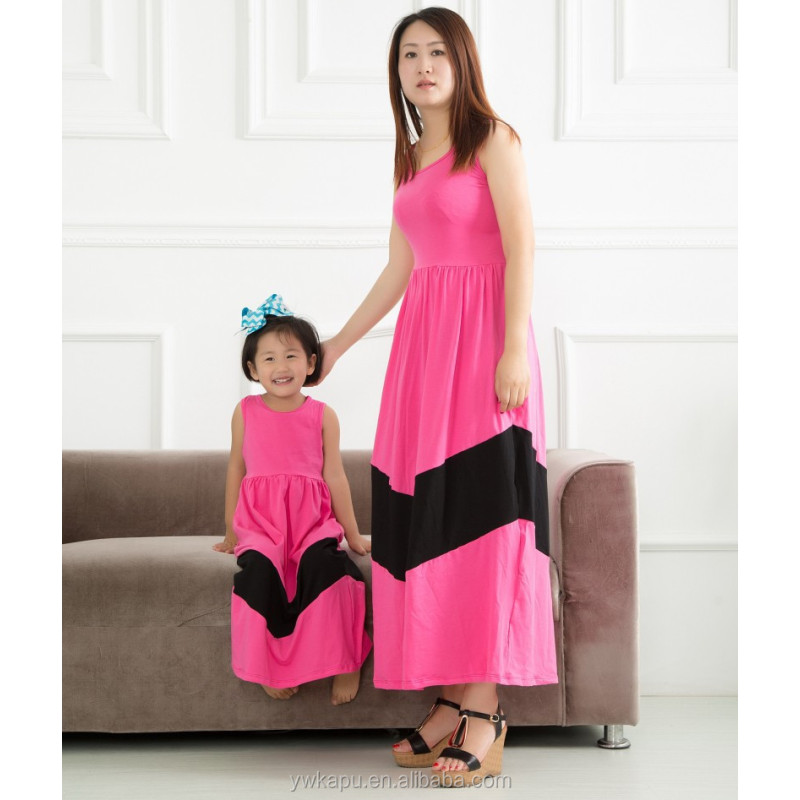 Wholesale same clothes for mother and daughter, mother and daughter dress clothing sets, mom and daughter