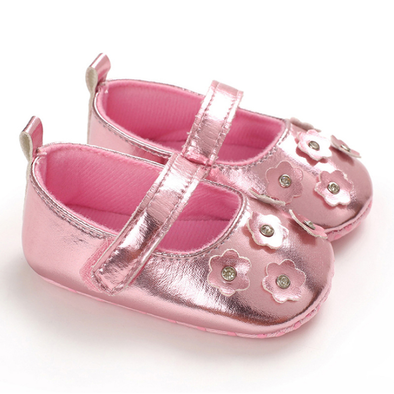 Custom High Quality Designer Newborn Baby Girls Flower Prints Shoes Prewalker for School