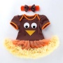 2021 summer thanksgiving day cute breathable baby cotton  tutu romper dress