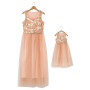 Wholesale Boutique fall family matching mommy and me daughter maxi dress outfits