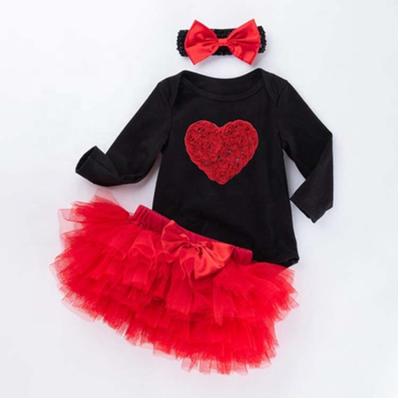 Boutique Baby Girl Birthday Onesies With Tutu Skirts And Headband 