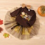 Wholesale thanksgiving new born kids fashion baby clothes tutu romper set