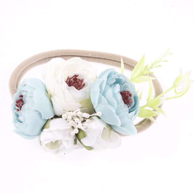 Handmade Nylon Baby Girl Headband with Flower