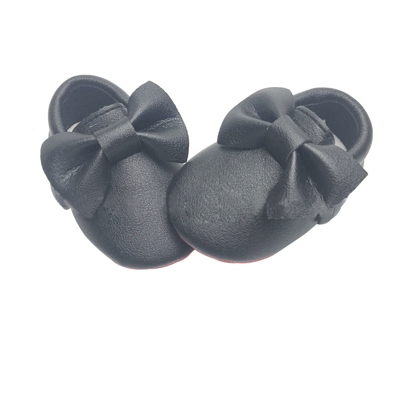 Newborn Infant Soft  Baby  Leather Shoes Bow Tassel Toddler Shoes For Girl 0-1Year