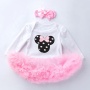 Wholesale Baby Girl Birthday Outfit Set With Headband 