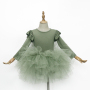 Factory Sale Long Sleeve Girl Tulle Tutu Skirts For Dancing Wear