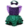 Wholesale European Designer Fashionable Clothes Baby mermaid Prints Happy Clothing Bulk for Girl of 2 6 Years