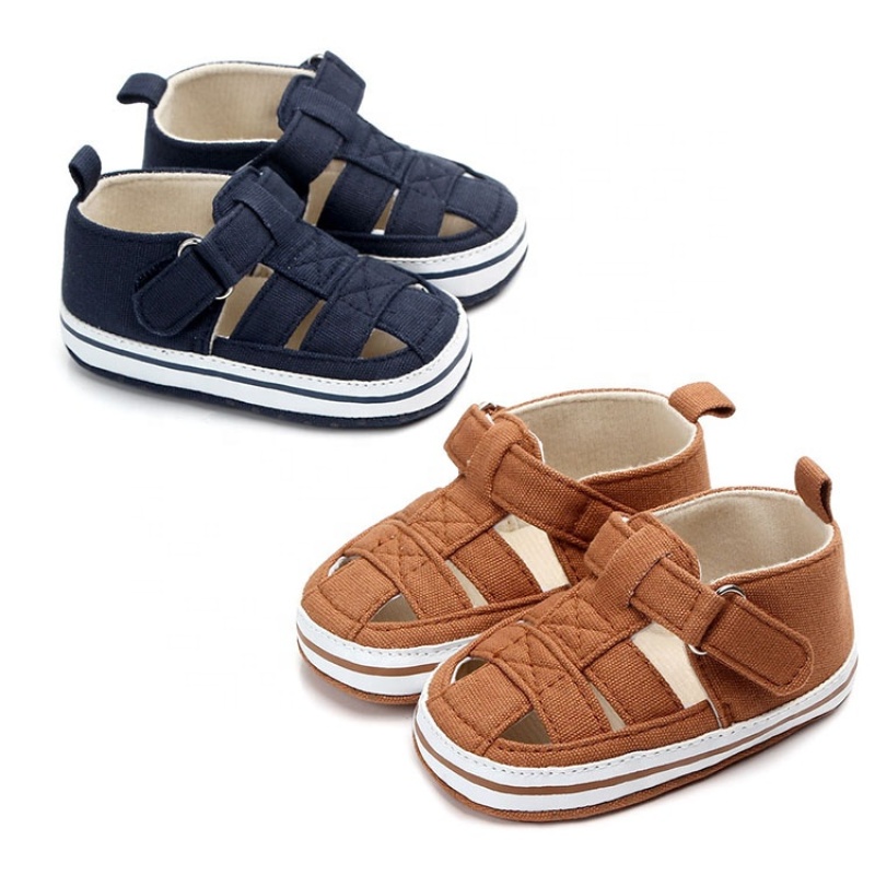 Summer new round toe flat toddler shoes baby hollow out sandals