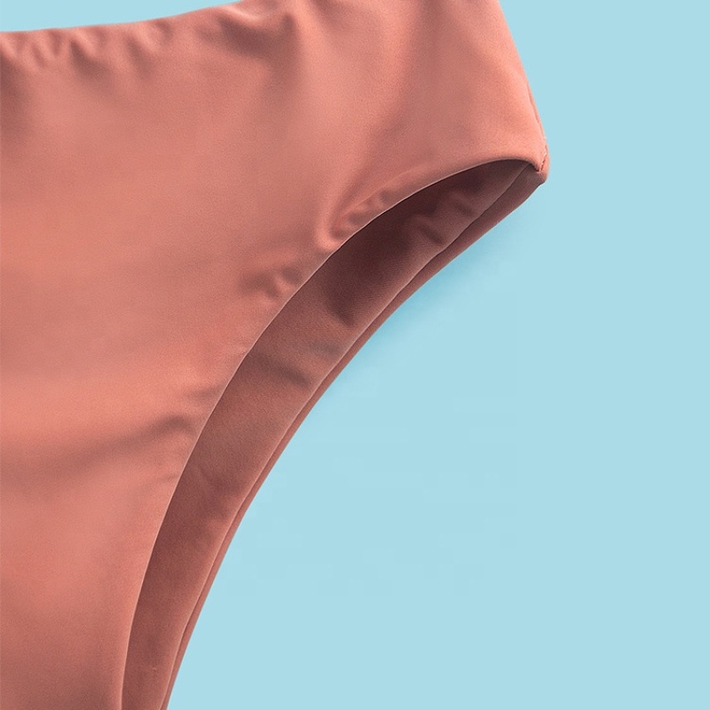 2021 cheap nude pink solid color string bikinis swimwear