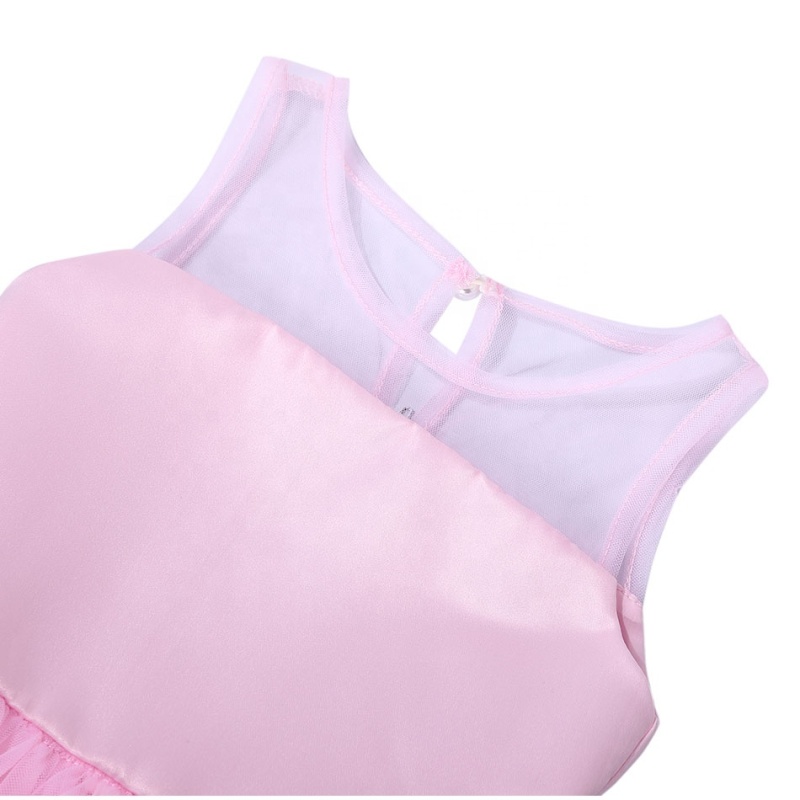 Hot Sale Girl Easter Dress Lace Sweet Girls Dresses Kids Sleeveless Polyester Clothing