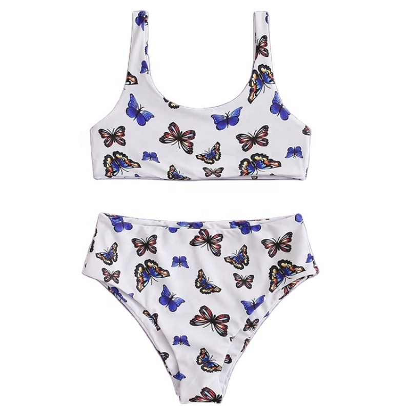 2021 latest purple blue white beach swimwear butterfly bikini