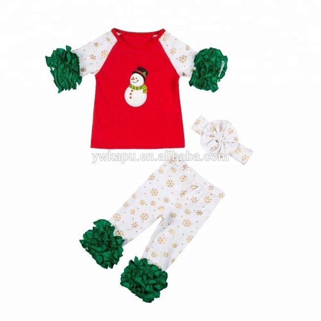 High Quality Baby Autumn Clothes Sets Girls Boutique Dresses Outfits Plain Color Ruffle Style Long Sleeve Tops +Pants