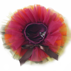 New arrival Amazon cotton soft colorful tulle baby ruffle trousers diaper pants