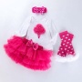 Wholesale Little Kids Girl Bodysuit With Tutu Skirts Set With Leg Warmer And Headband 