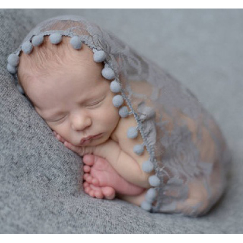 Wholesale Newborn baby lace wraps cloth  knit photography posing props