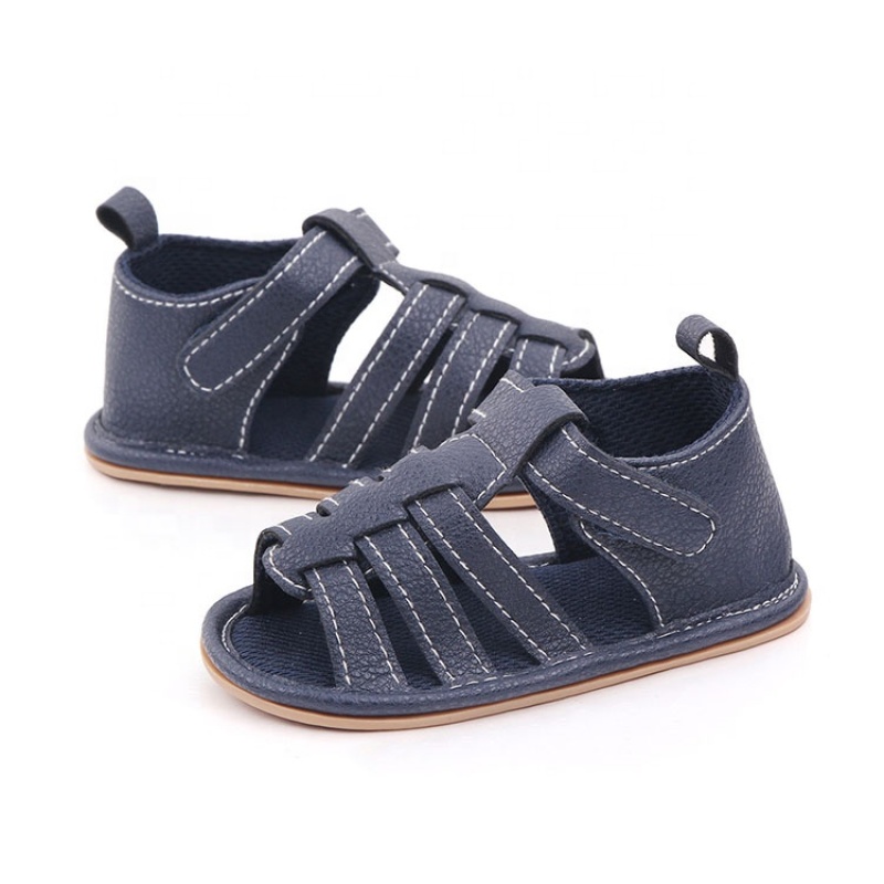 Cheap ankle-wrap baby casual shoes boys high quality leather sandals