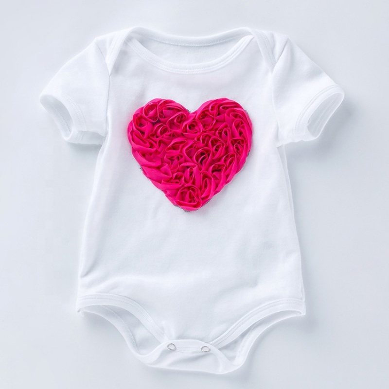 Hot Sale Toddler Girl Boutique Baby Short Sleeve Bodysuit
