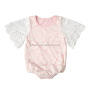 Princess summer boutique girls clothes romper sweet white lace baby cotton romper