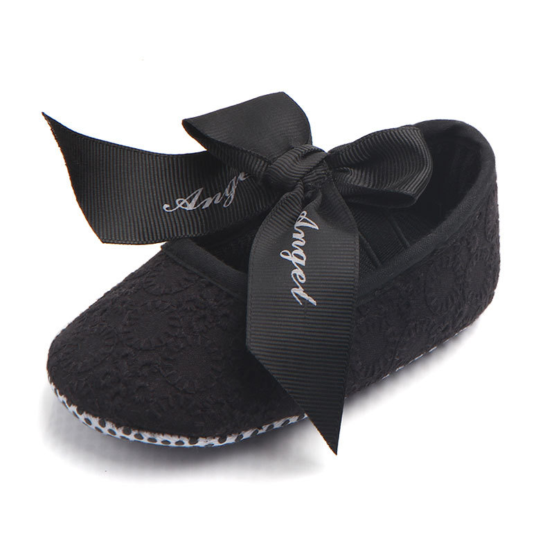 Wholesale Manufacture Newborn Cotton Baby Girl  Shoes Bow Princess Toddler Shoes