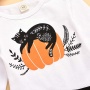 Cheap high quality trendy pumpkin polka dots toddler tutu bow skirt