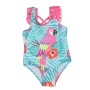 Wholesale little girls cute pink swimwear fruit ruffle children's bikini