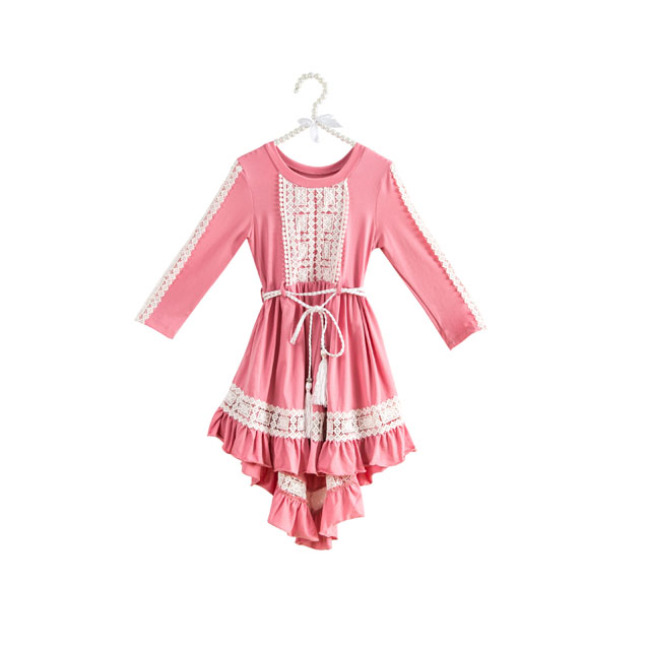 Wholesale New Design Lace Little Girl High Low Dresses
