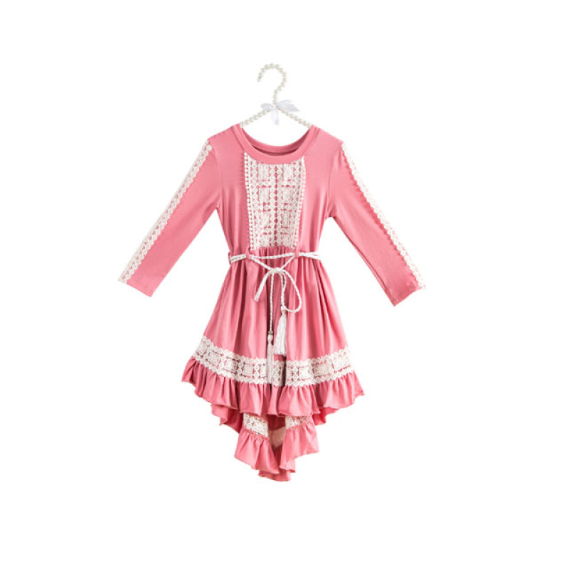 Wholesale New Design Lace Little Girl High Low Dresses