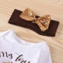 Thanksgiving day baby headband leg warmers long sleeve romper cotton tutu dresses set